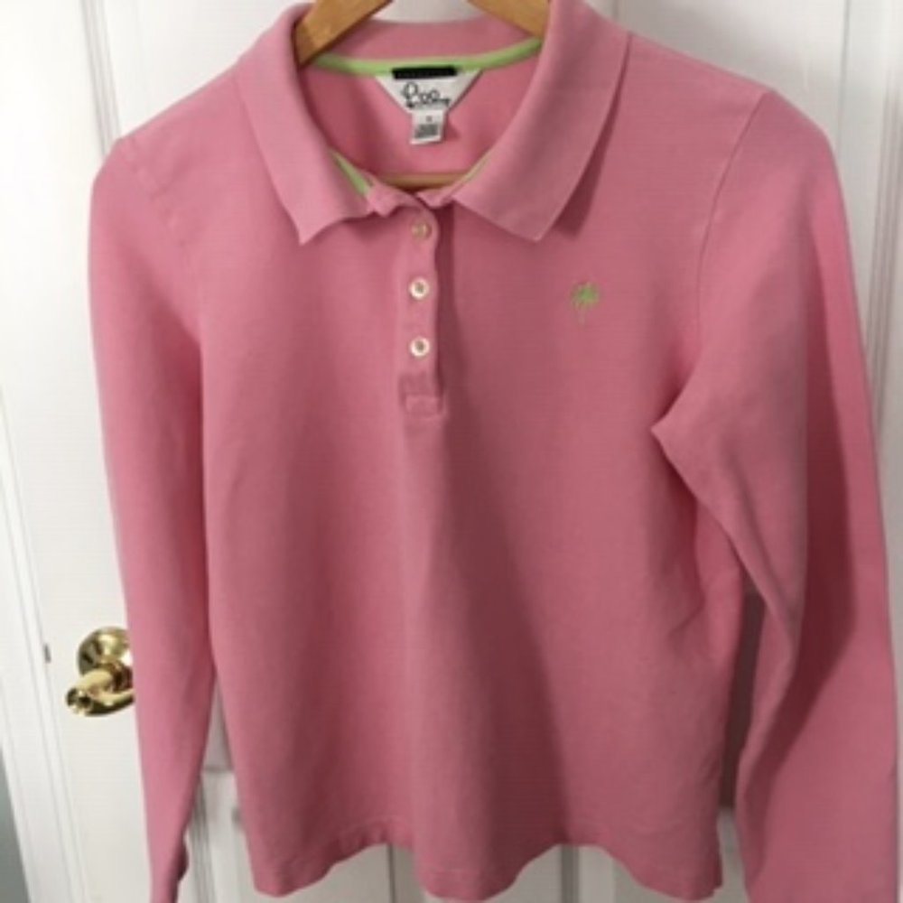 Lilly Pulizer - Long Sleeve Polo Shirt - Medium